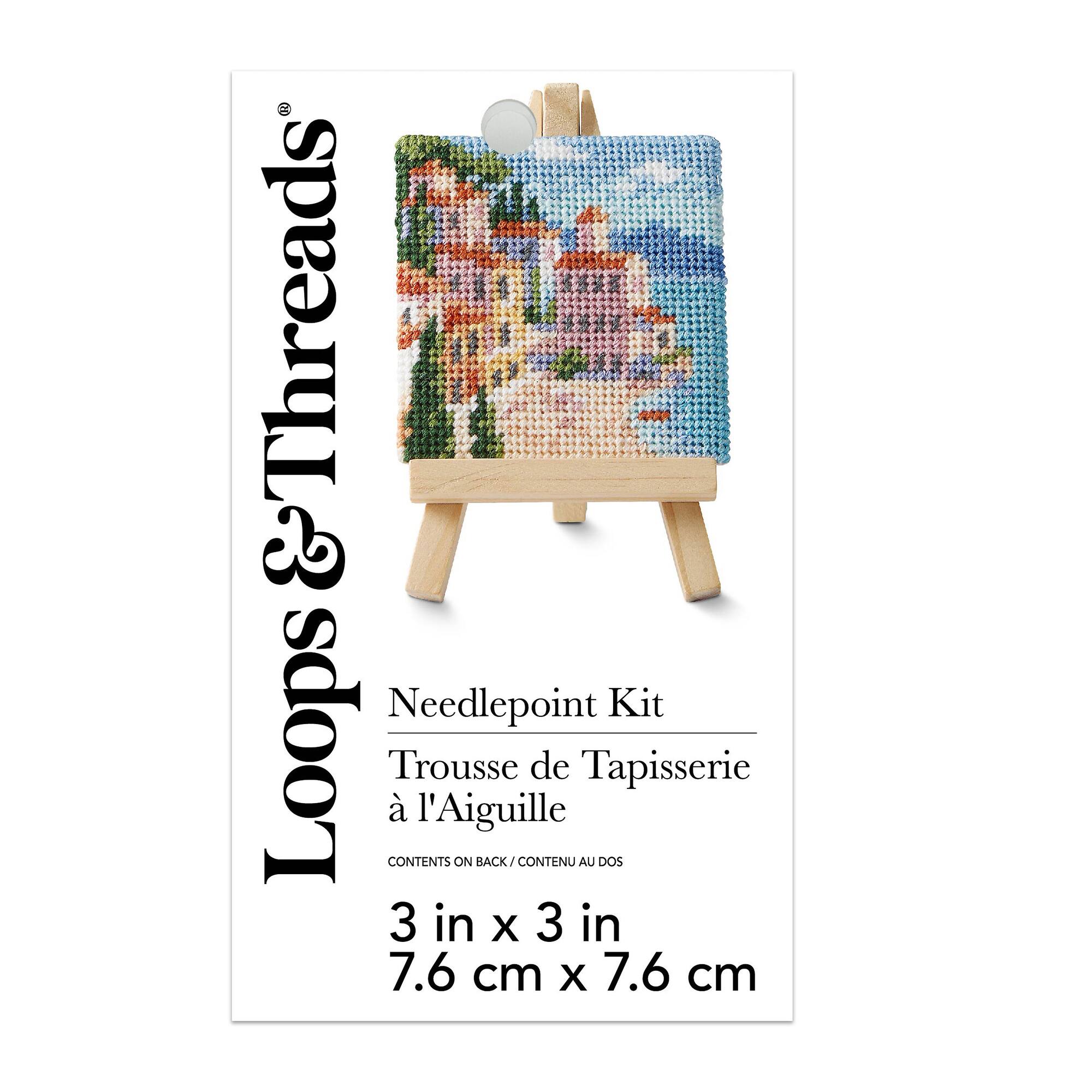 3" x 3" Portofino Needlepoint Kit with Easel by Loops & Threads®
